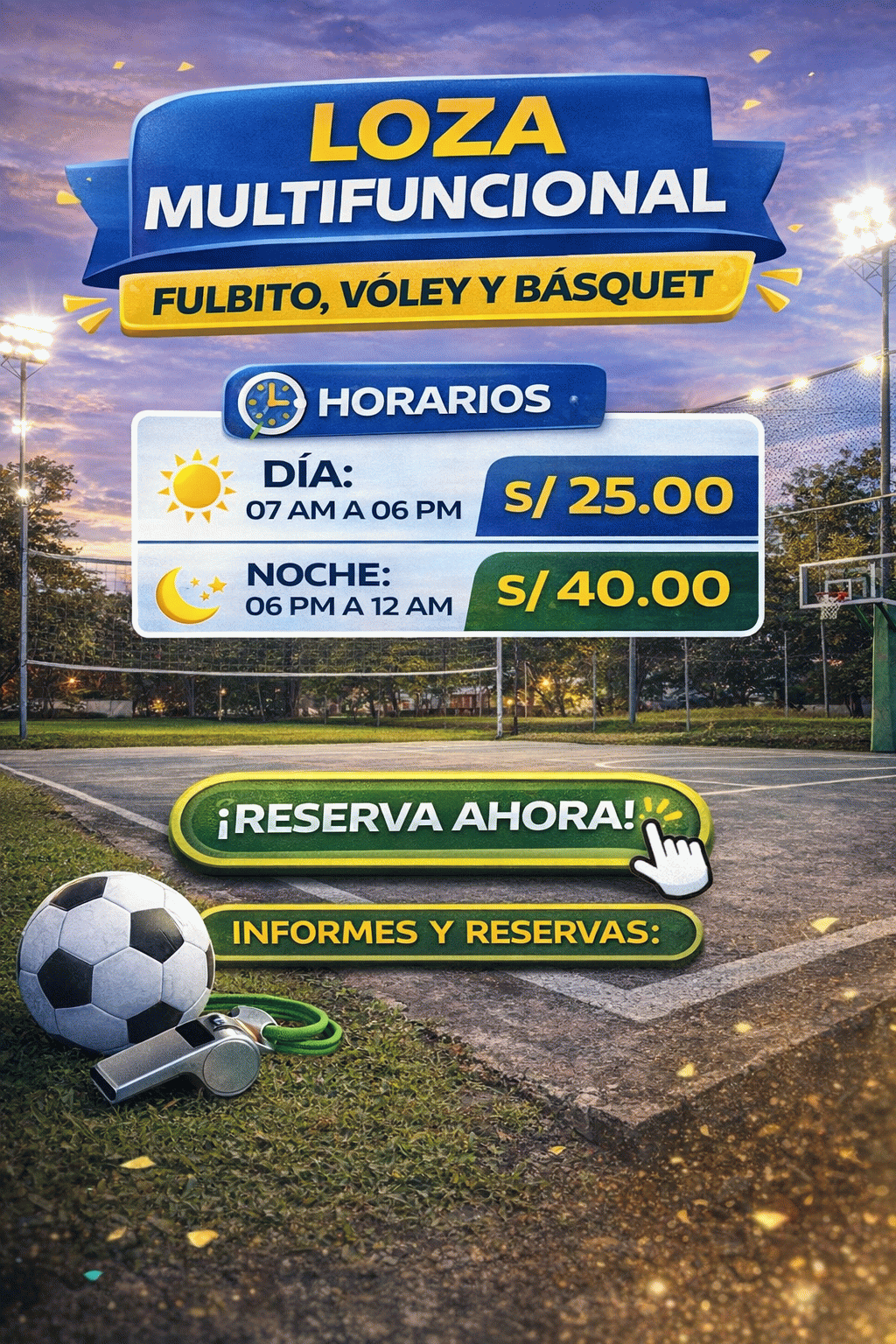 Alquiler de loza multifuncional iquitos