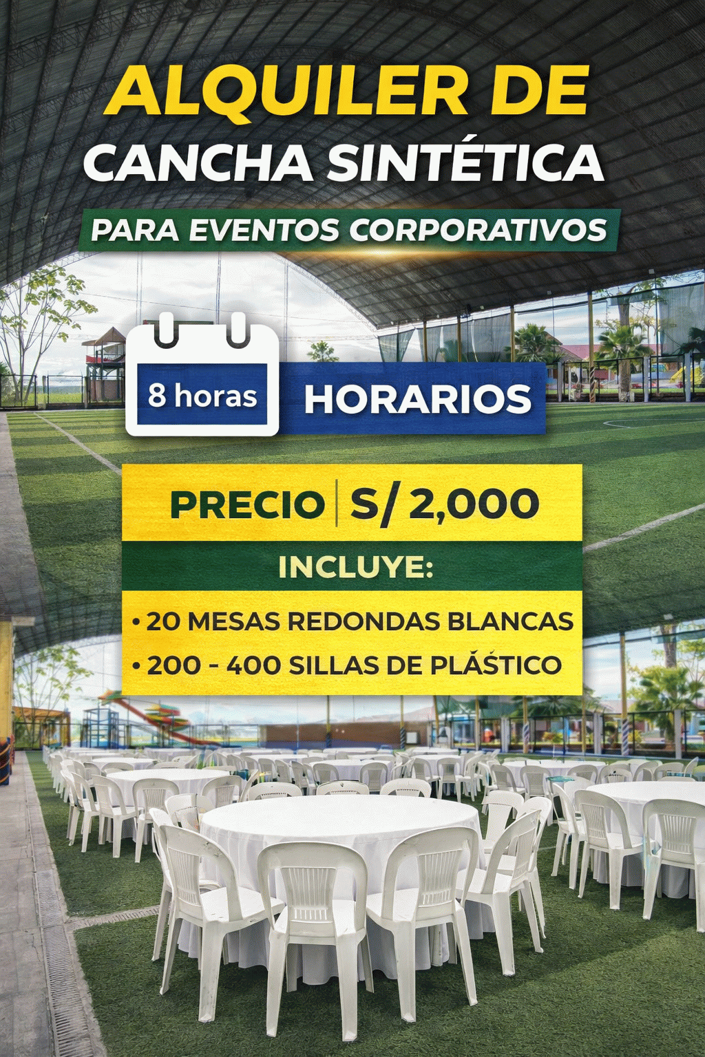 Alquiler de cancha sintetica para eventos